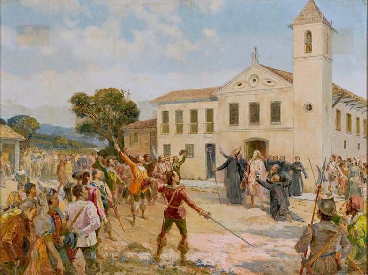 Oscar Pereira da Silva Abjuration of the King - The Acclamation of Amador Bueno France oil painting art